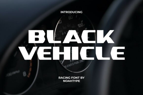 Black Vehicle Font for Racing-Inspired Web Headlines