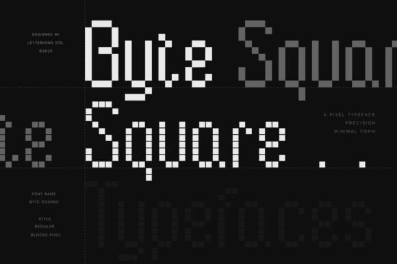 Byte Square Font Review for Handmade Product Designs