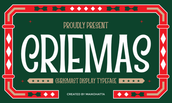 Criemas: A Festive Display Font for Web Design
