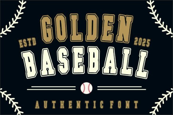 Golden Baseball: A Retro Display Font for Digital Branding
