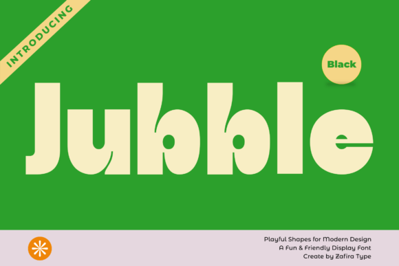 Jubble: A Playful Geometric Display Font for Marketers
