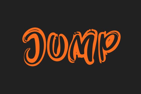 Jump Graffiti Font for Handmade Labels and Shop Branding