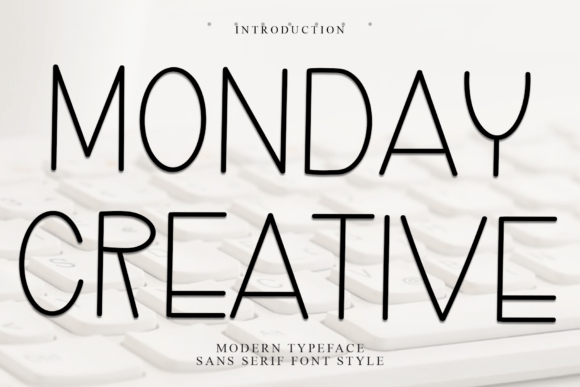 Monday Creative Font: A Minimalist Display Typeface for Modern Branding