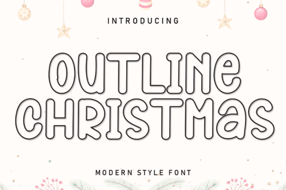 Outline Christmas: A Playful Display Font for Handmade Product Designs