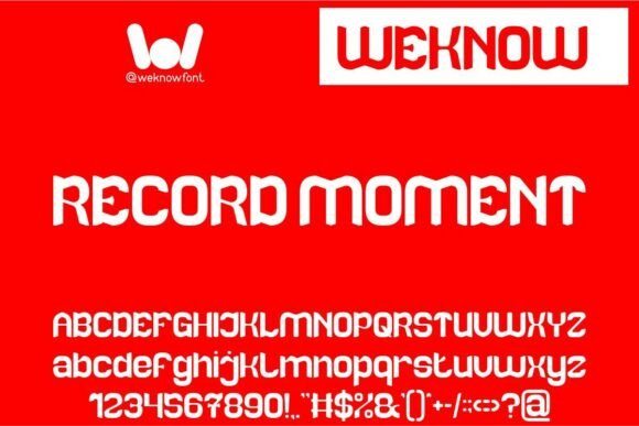 Record Moment: A Display Font for Editorial Design and Branding