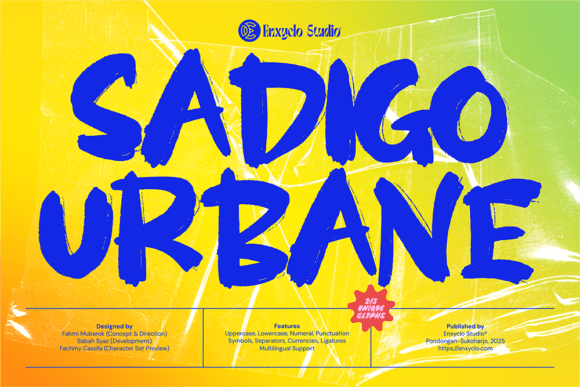 Sadigo Urbane: A Brush-Script Font for Urban Editorial Design
