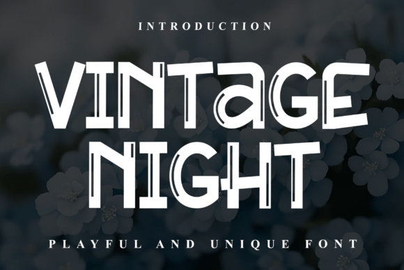 Vintage Night Font for Handmade Labels and Craft Decor